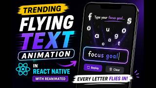Trending Flying Text Animation in React Native | Reanimated Custom TextInput