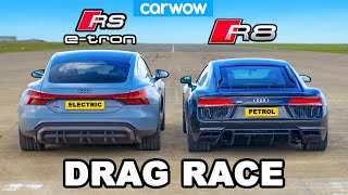 Audi RS e-tron GT vs R8: DRAG RACE *The quickest Audi revealed*