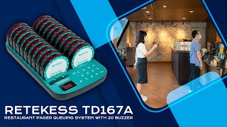 Retekess TD167A Restaurant Pager Queuing System With 20 Buzzers—New Arrival!