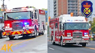 Leamington Fire - New Engine 144 \u0026 Rescue 142  Responding