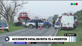 Accidente fatal en ruta 13  4 muertos