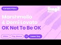 Marshmello, Demi Lovato - OK Not To Be OK (Lower Key) Piano Karaoke