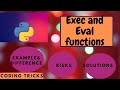 #20 Python Eval and Exec|exec vs eval |Builtin functions exec and eval|Python Tutorial for Beginners