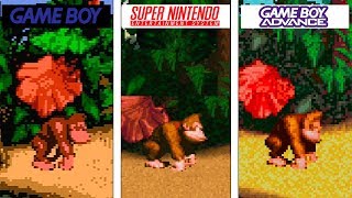 Donkey Kong Country | SNES vs GBC vs GBA | Graphics Comparison