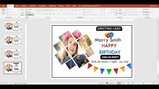 Greeting Card Design in PowerPoint Tutorial | Birthday Card Design