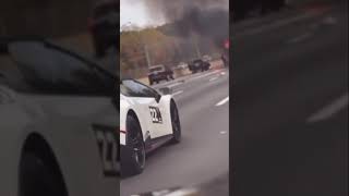 Lamborghini accident and caught fire   #shorts #short