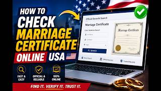 How to check marriage certificate online USA