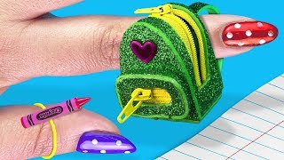 DIY Miniature Backpack That Works! 🎒MINI School Supplies!