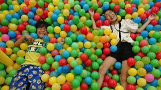 3姉弟 ボールプール や キッズスペースで遊んだよ【室内遊び場】遊園地【夏休み】れひはチャンネル