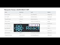 ReactJS Axios JSON REST API