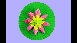 Paper crafts : paper water lily | paper origami | origami water lily | crafts | Nira Paper Craft