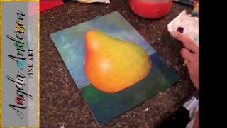 Pear Painting Tutorial for Kids and Beginners - Free Acrylic Painting Lesson