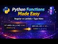Python Functions Explained | Regular, Lambda & Type Hints (Data Science Course Video 6)