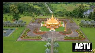 Golden pagoda Drone View at Tengapani Namsai  Arunachal Pradesh