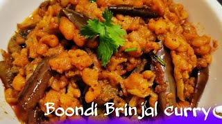 కర్రీ పాయింట్ స్టైల్ వంకాయ బూందీ కర్రీ || Hotel Style Vankaya Boondi Curry || Brinjal Boondi Curry