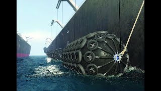 Ship To Ship Animation - HITECH Pneumatic Fenders - Offshore Animation