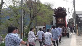 上半田地区祭礼2015　宮入り前