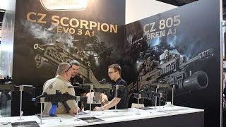 CZ  small arms manufacturer CZ-805 Bren P-09 P-07 Eurosatory 2014 defense exhibition Paris France