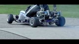 Vintage Dual Engine Kart Break'in Loose at Brodhead WI