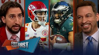 Did Jalen Hurts outplay Patrick Mahomes in Super Bowl LVII? | NFL | FIRST THINGS FIRST