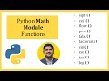 Python Math Module Functions - Examples (sqrt, ceil, floor, pow, fabs, sin, cos, cos, tan, log)