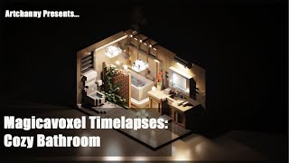 Magicavoxel Timelapses   Cozy Bathroom