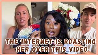 The Internet Is Roasting Her Over Her Expression Of Receiving Flowers From Her Boyfriend