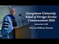 Dean Joel Hellman's 2026 Commencement Remarks | Georgetown School of Foreign Service