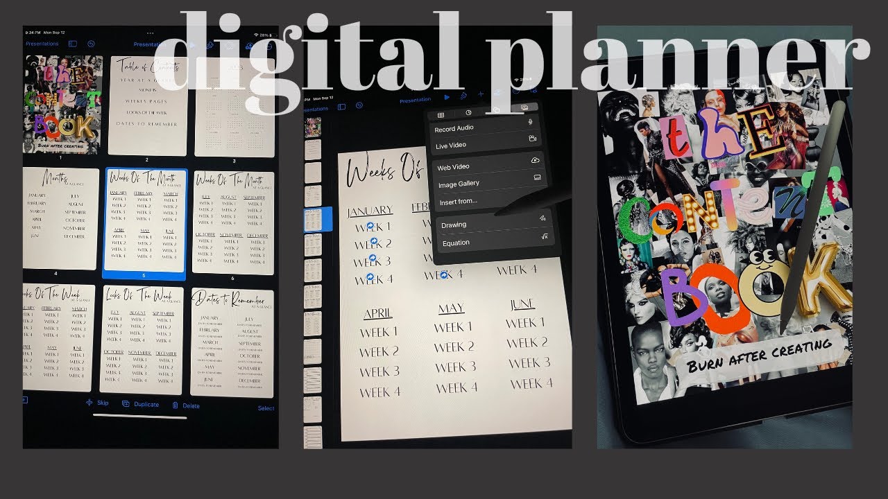 How to create hyperlinks in keynotes for an interactive digital planner
