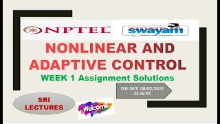 🔥100%🔥 💥WEEK 1💥NONLINEAR AND ADAPTIVE CONTROL ASSIGNMENT SOLUTION💥