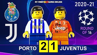 Porto vs Juventus 2-1 • Champions League 2021 • All Goals Highlights Porto Juve Lego Football