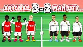 3-2! Arsenal vs Man Utd - NKETIAH IS IN THE ROOM! (Parody Goals Highlights 2023 Saka Rashford)