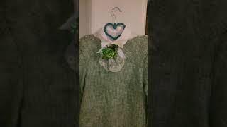 Winter is coming and knitting is inseparable in cold days/ A green sweater, woven by me.