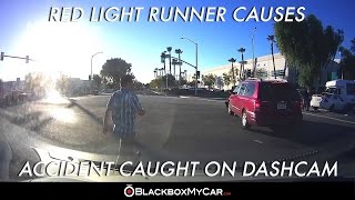 Red Light Runner Causes an Accident Caught on Dashcam - BlackboxMyCar