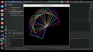 Square Spirograph Design Using Python Turtle Graphics Library | Python Turtle Project