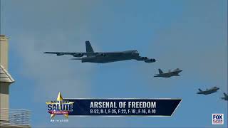 The Arsenal of Freedom flyby led by the iconic B-52 Stratofortress