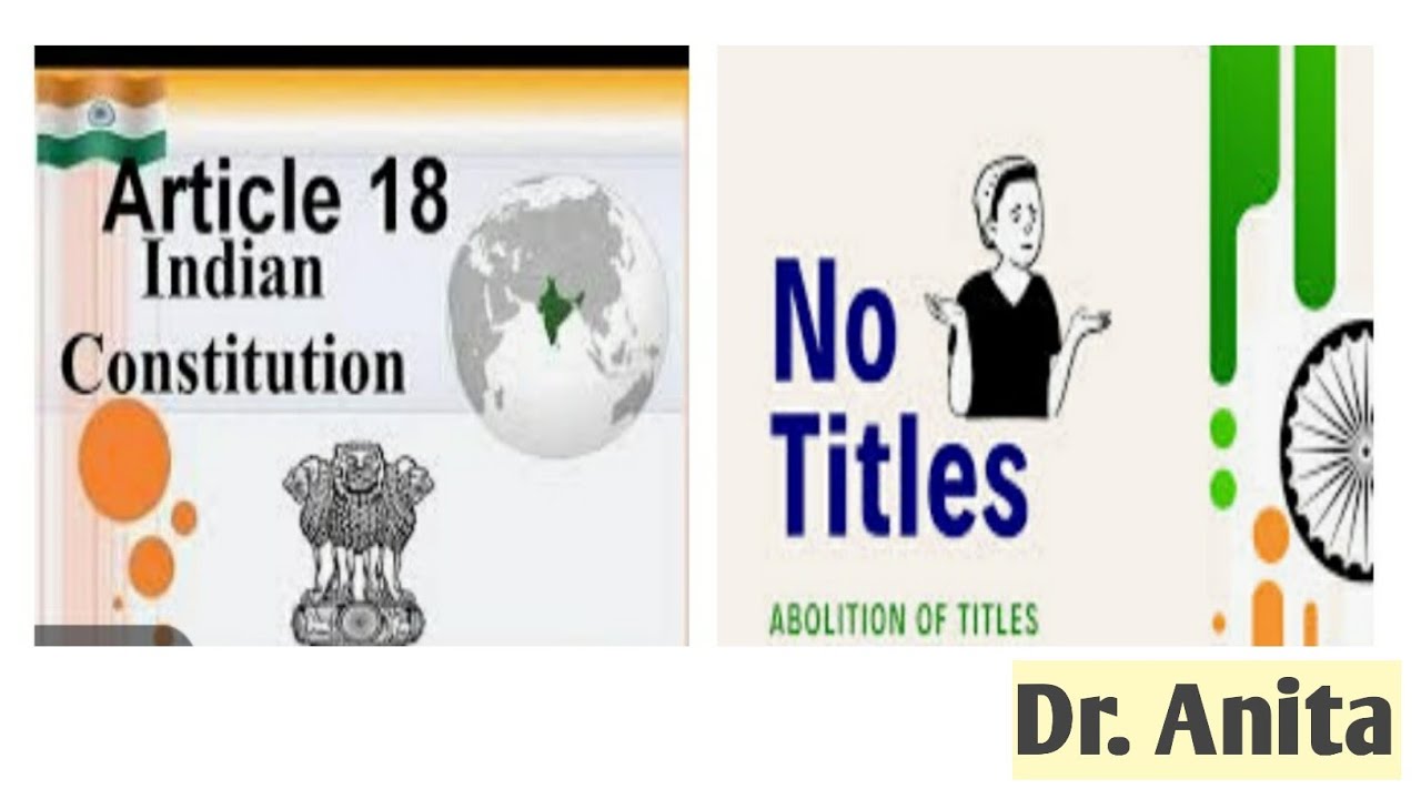 Article 18-Abolition Of Titles ( Laxmikant Book) - YouTube