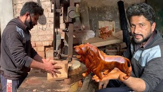 This Artist Made a African Lion Sculpture That Will Blow Your Mind || DIY Woodworking Projects