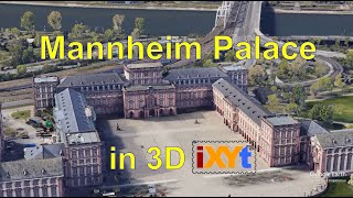 Baroque palace Mannheim, Baden-Wurtemberg, Germany in 3D calming relax SBS video for VR