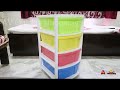 aristo houseware plastic 4 drawer rack 38x30x60.90cm multicolour av quickly unboxing