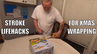 Gift Wrapping One-Handed - Stroke Survivor Life Hack #17