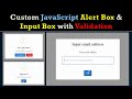 How to make a Custom Javascript Animated Alert Box & Input Box