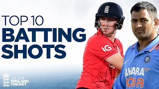 🏏 Top 10 Batting Shots! | MS Dhoni, Harry Brook, Jonny Bairstow and More...| England Cricket