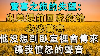 驚喜之旅的失望：出差提前回家欲給老婆驚喜，沒想到臥室裡會傳來讓我憤怒的聲音。#婚姻回憶 #生活經驗 #情感故事 #為人處世 #養老