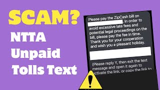 ZipCash Lane Text SCAM! Fake NTTA.org Payment Message