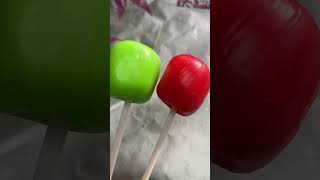 ASMR SUPER CUTE APPLE GREEN LOLLIPOP \u0026 Red APPLE LOLLIPOP 🍭 #YUMMY LOLLIPOP CANDY #REVERSE#SHORTS