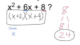 Factor x^2 + 6x + 8