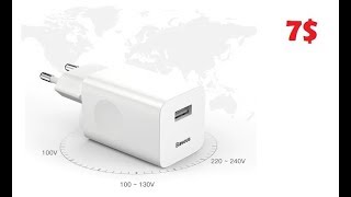 🔌 Быстрая зарядка Baseus 24W Quick Charge 3.0 / РАСПАКОВКА 🔣