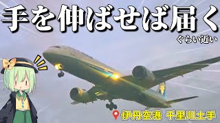 【超怖い】着陸する飛行機を間近で見れるスポットに行ってみた！！！ #旅行  #ゆっくり実況 #飛行機 #千里川土手 [旅先日記part6]