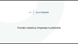 Fondo rotativo imprese turistiche open imprese